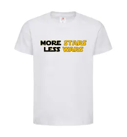Детская футболка More stars less wars Белый фото