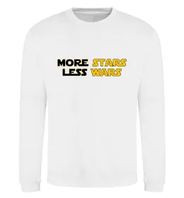 Свитшот More stars less wars Белый фото