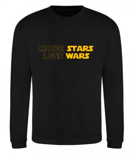 Свитшот More stars less wars Черный фото