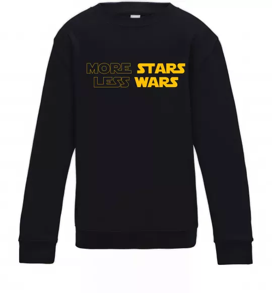 Дитячий світшот More stars less wars Чорний фото