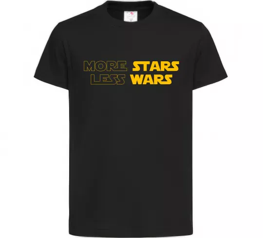 Детская футболка More stars less wars Черный фото