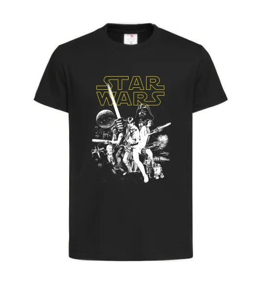 Детская футболка Star Wars ретро постер Черный фото