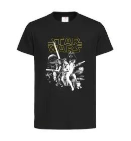 Детская футболка Star Wars ретро постер Черный фото