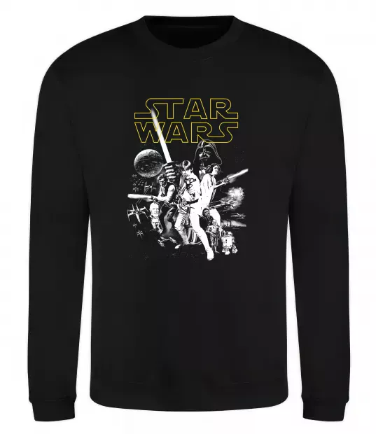 Свитшот Star Wars ретро постер Черный фото