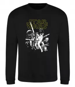 Світшот Star Wars ретро постер Чорний фото