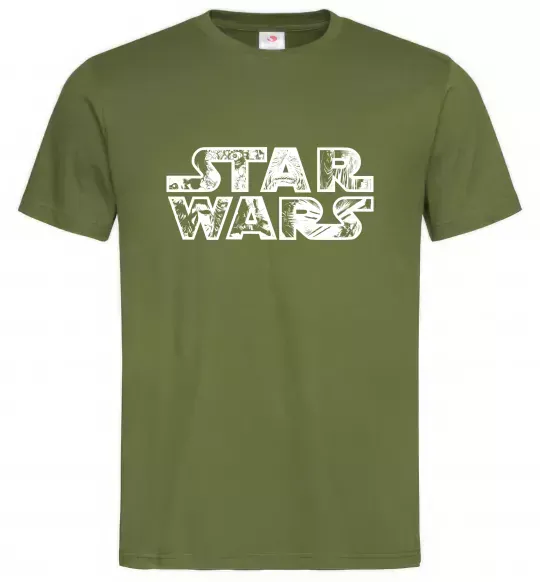 Мужская футболка Star Wars comics Оливковый фото