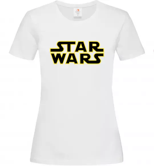 Жіноча футболка Star Wars logo Білий фото
