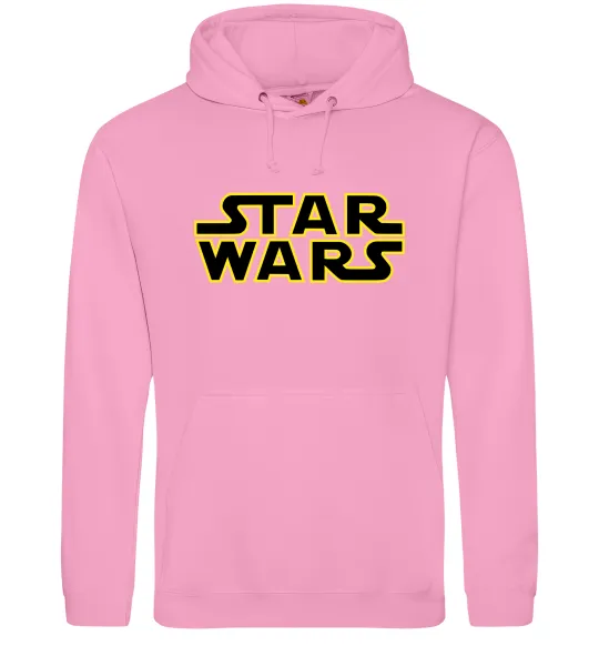 Мужская толстовка (худи) Star Wars logo Розовый фото