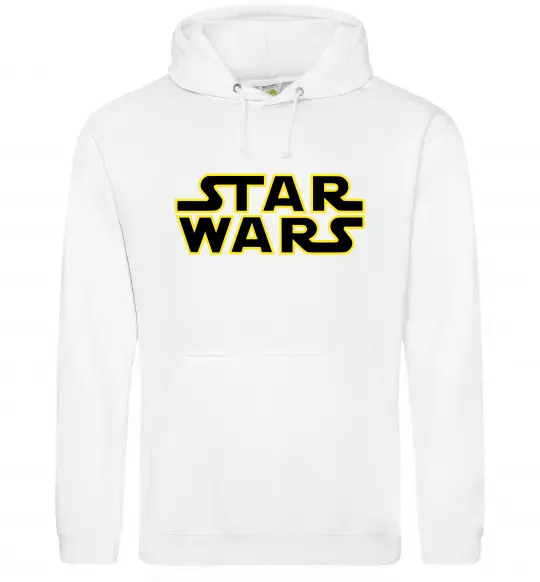 Чоловіча толстовка (худі) Star Wars logo Білий фото