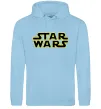 Мужская толстовка (худи) Star Wars logo Голубой фото