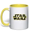 Чашка с цветной ручкой Star Wars logo Лимонный фото