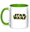 Чашка с цветной ручкой Star Wars logo Лаймовый фото