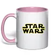 Чашка с цветной ручкой Star Wars logo Нежно розовый фото