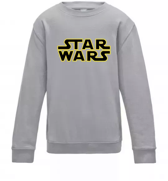 Детский Свитшот Star Wars logo Серый меланж фото