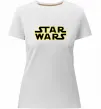 Женская премиум футболка Star Wars logo Белый фото