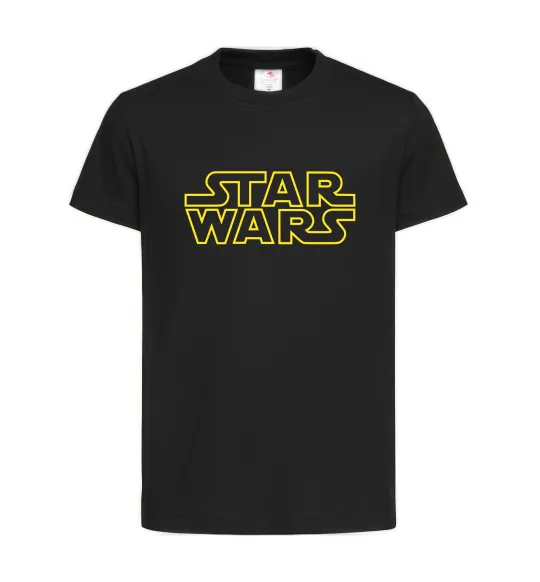 Дитяча футболка Star Wars logo Чорний фото