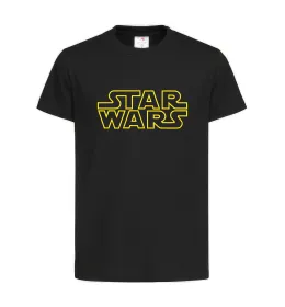 Детская футболка Star Wars logo Черный фото
