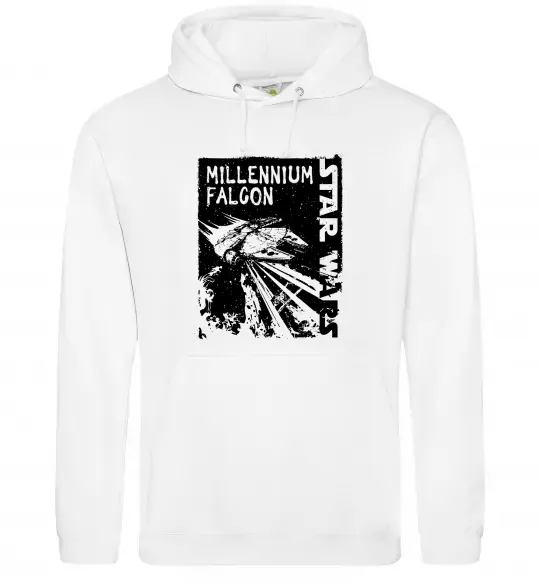 Мужская толстовка (худи) Star Wars Millennium Falcon Белый фото