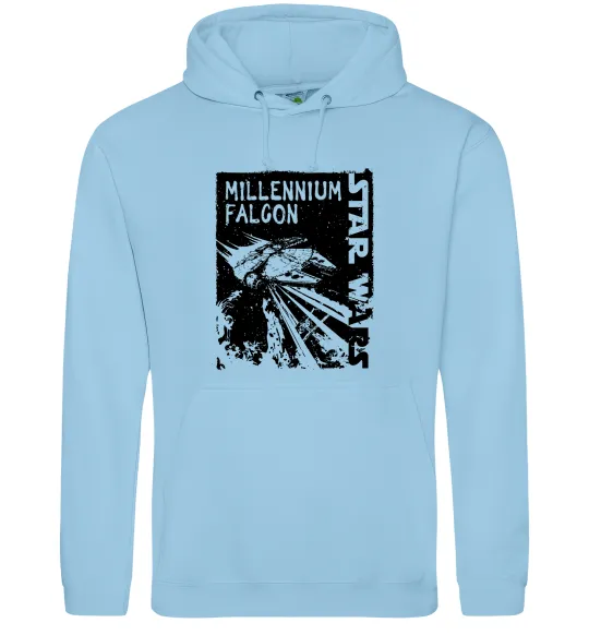Мужская толстовка (худи) Star Wars Millennium Falcon Голубой фото