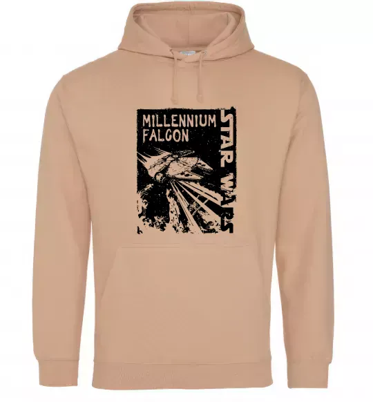 Женская толстовка (худи) Star Wars Millennium Falcon Песочный фото