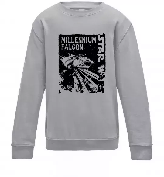Дитячий світшот Star Wars Millennium Falcon Сірий меланж фото