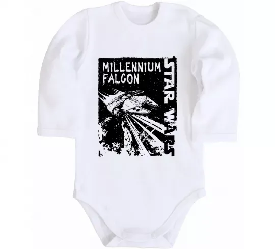 Дитячий бодік Star Wars Millennium Falcon Білий фото