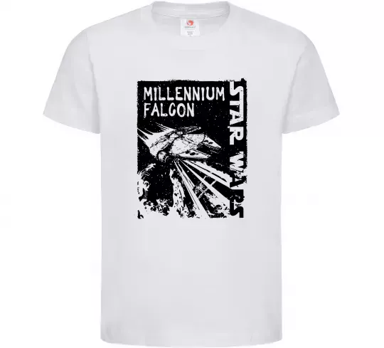 Детская футболка Star Wars Millennium Falcon Белый фото