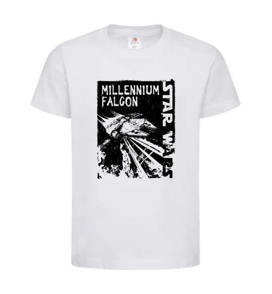 Детская футболка Star Wars Millennium Falcon Белый фото