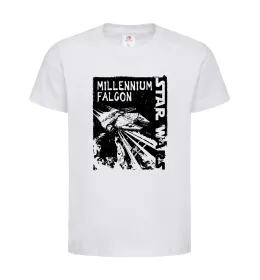 Детская футболка Star Wars Millennium Falcon Белый фото