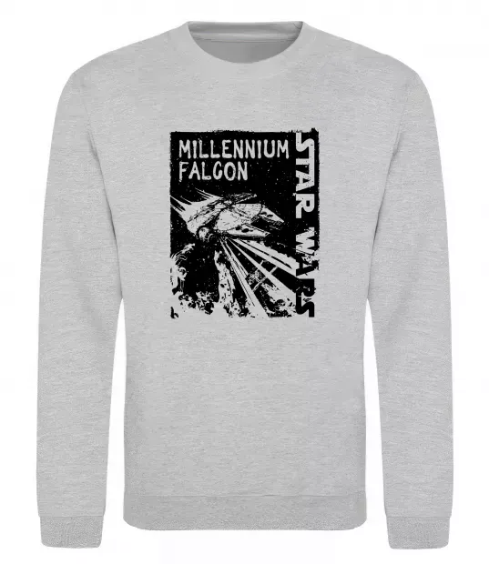 Свитшот Star Wars Millennium Falcon Серый меланж фото
