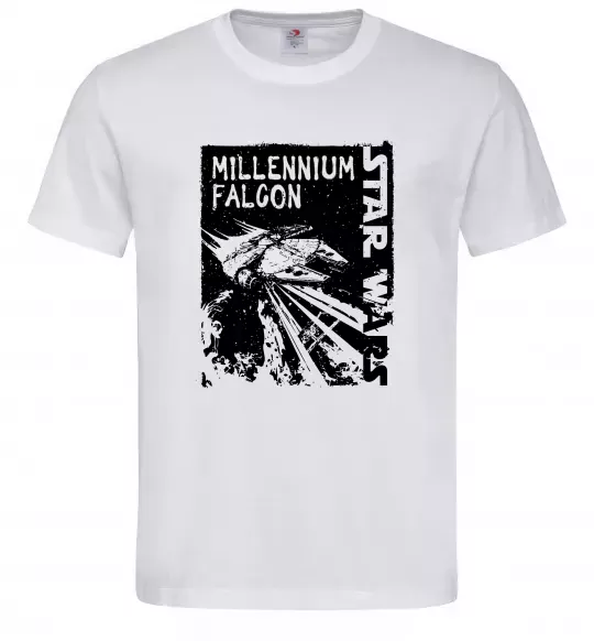 Мужская футболка Star Wars Millennium Falcon Белый фото