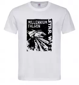 Мужская футболка Star Wars Millennium Falcon Белый фото