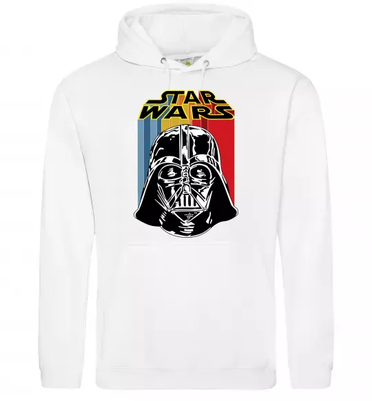 Мужская толстовка (худи) Retro Star Wars Белый фото