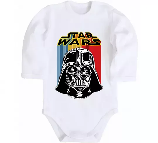 Дитячий бодік Retro Star Wars Білий фото