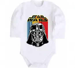 Детский боди Retro Star Wars Белый фото