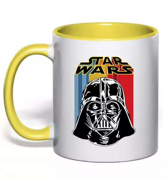 Чашка с цветной ручкой Retro Star Wars Солнечно желтый фото