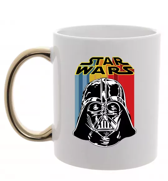 Чашка с цветной ручкой Retro Star Wars Золото фото