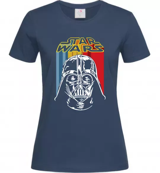 Женская футболка Retro Star Wars Темно-синий фото