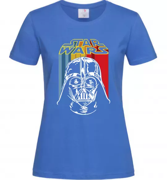 Женская футболка Retro Star Wars Ярко-синий фото