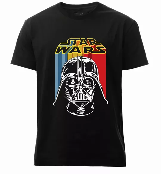 Мужская премиум футболка Retro Star Wars Черный фото