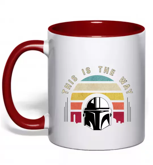 Чашка с цветной ручкой This is the way Красный фото