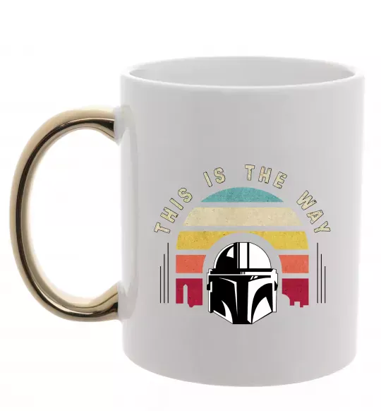 Чашка с цветной ручкой This is the way Золото фото