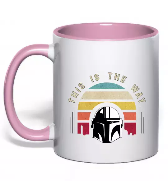 Чашка с цветной ручкой This is the way Нежно розовый фото