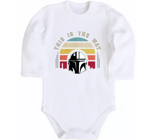 Дитячий бодік This is the way Білий фото