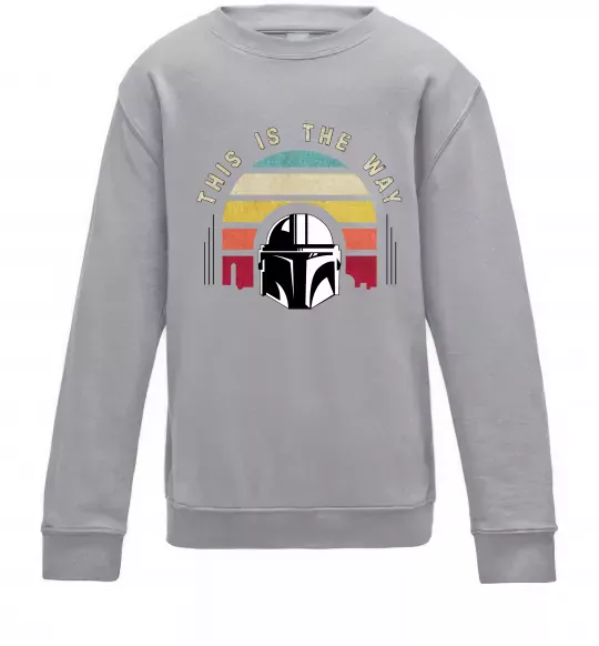 Детский Свитшот This is the way Серый меланж фото