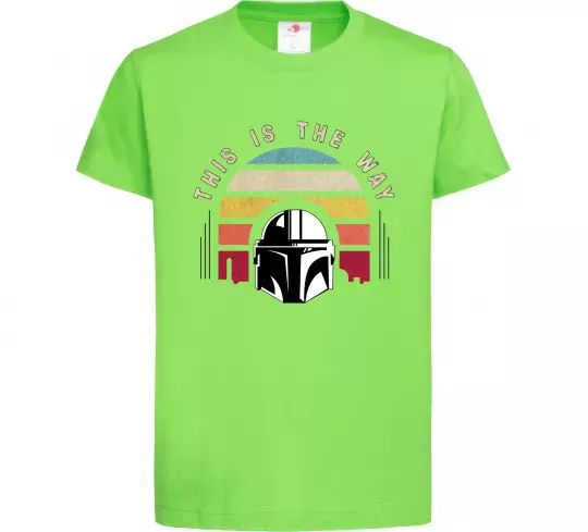 Дитяча футболка This is the way Лаймовий фото
