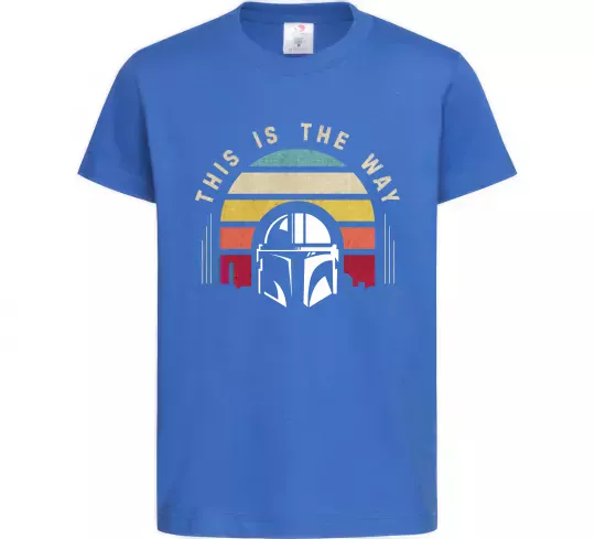 Дитяча футболка This is the way Яскраво-синій фото