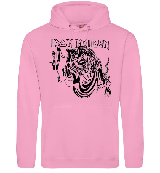 Мужская толстовка (худи) Iron Maiden малюнок Розовый фото