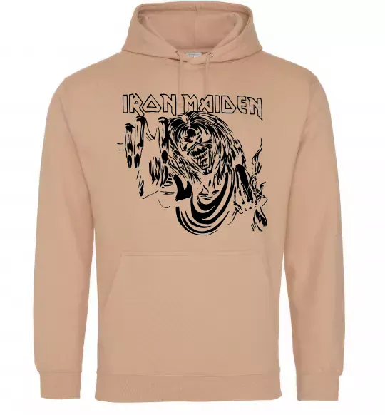 Мужская толстовка (худи) Iron Maiden малюнок Песочный фото