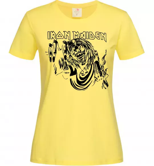 Женская футболка Iron Maiden малюнок Лимонный фото